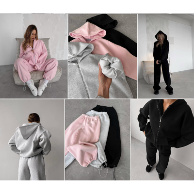 Костюм oversize з трьохнитки на флісі: стильний та зручний вибір з колекції 6220-1551!