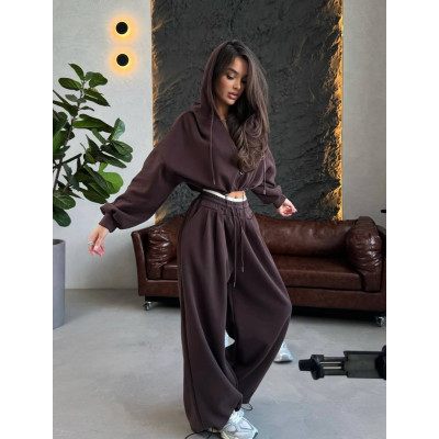 Спортивний костюм-двійка з двонитки Туреччина ChocoBeige Melange — модель 531 (4959-531)