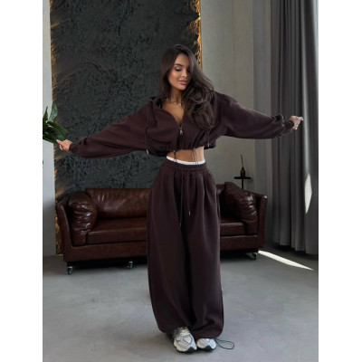 Спортивний костюм-двійка з двонитки Туреччина ChocoBeige Melange — модель 531 (4959-531)
