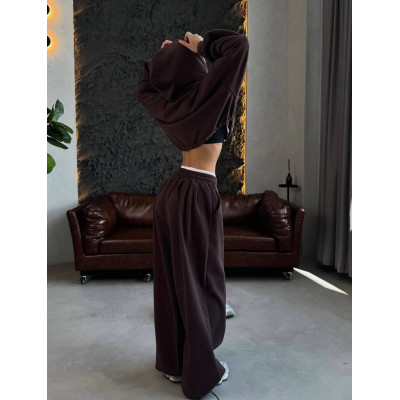 Спортивний костюм-двійка з двонитки Туреччина ChocoBeige Melange — модель 531 (4959-531)