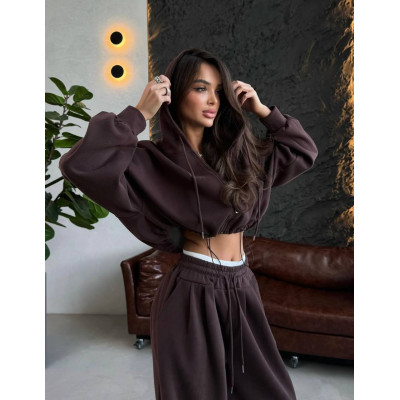 Спортивний костюм-двійка з двонитки Туреччина ChocoBeige Melange — модель 531 (4959-531)