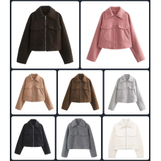 Бомбер жіночий в стилі Zara Модель: 6260-4209 Колір: сірий, чорний, шоколад, молочний, темний беж, пудра, світлий беж