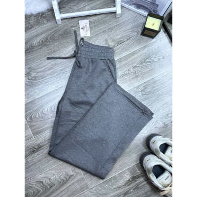 1550-303 ModalLuxe — жіночі штани-джогери з кишенями, пояс на резинці із зав’язками, моко/графіт/чорний