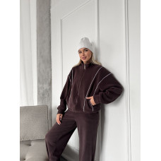 Флісовий костюм CozyTherm Luxe 1550-1683 (турецький щільний фліс, не кошлатиться) — кольори: шоколад/моко/чорний/беж/сірий