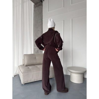 Флісовий костюм CozyTherm Luxe 1550-1683 з турецького щільного флісу (не кошлатиться) — шоколад/моко/чорний/беж/сірий