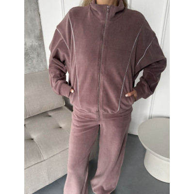 Флісовий костюм CozyTherm Luxe 1550-1683 з турецького щільного флісу (не кошлатиться) — шоколад/моко/чорний/беж/сірий