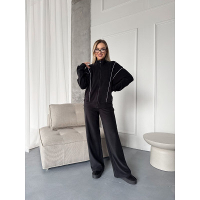 Флісовий костюм CozyTherm Luxe 1550-1683 з турецького щільного флісу (не кошлатиться) — шоколад/моко/чорний/беж/сірий
