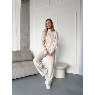 Флісовий костюм CozyTherm Luxe 1550-1683 з турецького щільного флісу (не кошлатиться) — шоколад/моко/чорний/беж/сірий