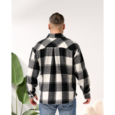 Чоловіча тепла сорочка в клітинку з турецької байки Nord Plaid (кольори мікс) — модель 1550-1703