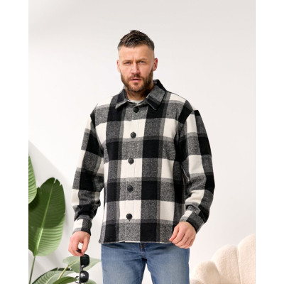 Чоловіча тепла сорочка в клітинку з турецької байки Nord Plaid (кольори мікс) — модель 1550-1703