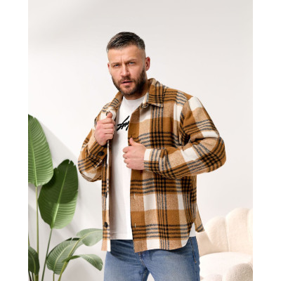 Чоловіча тепла сорочка в клітинку з турецької байки Nord Plaid (кольори мікс) — модель 1550-1703