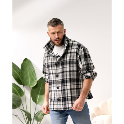 Чоловіча тепла сорочка в клітинку з турецької байки Nord Plaid (кольори мікс) — модель 1550-1703