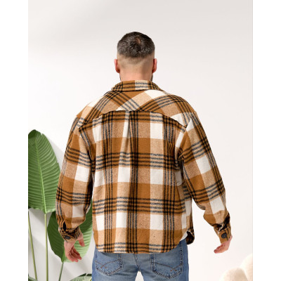 Чоловіча тепла сорочка в клітинку з турецької байки Nord Plaid (кольори мікс) — модель 1550-1703