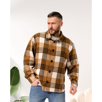 Чоловіча тепла сорочка в клітинку з турецької байки Nord Plaid (кольори мікс) — модель 1550-1703
