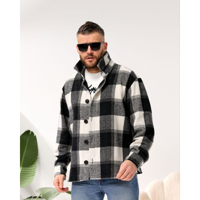 Чоловіча тепла сорочка в клітинку з турецької байки Nord Plaid (кольори мікс) — модель 1550-1703
