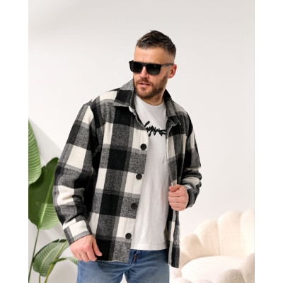 Чоловіча тепла сорочка в клітинку з турецької байки Nord Plaid (кольори мікс) — модель 1550-1703