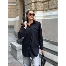 Лляна жіноча сорочка UrbanLinen Duo біла/чорна, модель 1550-2475