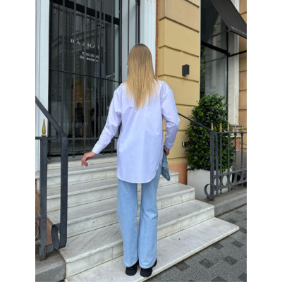 Лляна жіноча сорочка UrbanLinen Duo біла/чорна — модель 1550-2475, стильна та комфортна