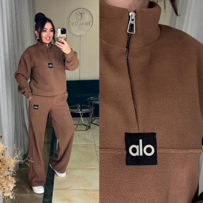 Теплий костюм PolarFleece Duo Turkey 771-1138 графіт/смарагд/чорний/моко/шоколад — флісова кофта на затяжках, регульована посадка