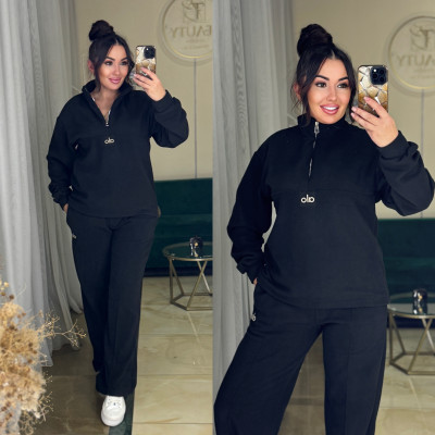 Теплий костюм PolarFleece Duo Turkey 771-1138 графіт/смарагд/чорний/моко/шоколад — флісова кофта на затяжках, регульована посадка