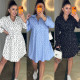 Сукня‑сорочка «VelvetButton» мікровельвет на ґудзиках із поясом, модель 771‑1161