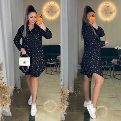 Сукня‑сорочка VelvetButton з мікровельвету на ґудзиках із поясом (модель 771‑1161) 