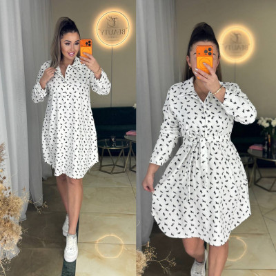 Сукня‑сорочка VelvetButton з мікровельвету на ґудзиках із поясом (модель 771‑1161) 