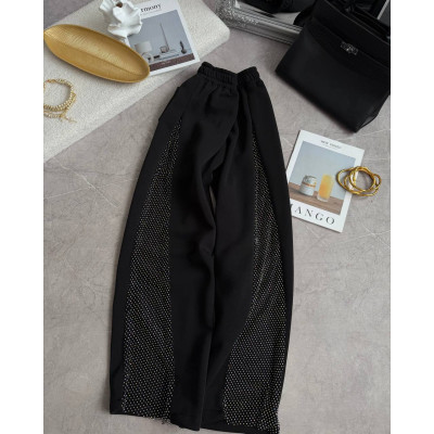 1530-289 BlackFleece SparkMesh — оверсайз штани на флісі з блискучою прозорою сіткою та кишенею