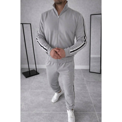 UrbanFlex 1431-0266 — чоловічий спортивний костюм із турецької двунитки “петля” (чорний / графіт / сірий)
