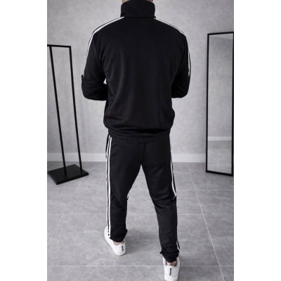 UrbanFlex 1431-0266 — чоловічий спортивний костюм із турецької двунитки “петля” (чорний / графіт / сірий)