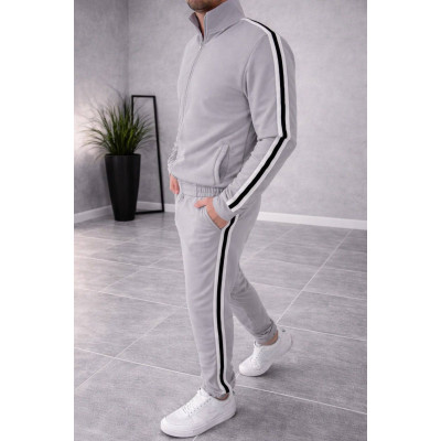 UrbanFlex 1431-0266 — чоловічий спортивний костюм із турецької двунитки “петля” (чорний / графіт / сірий)