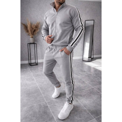 UrbanFlex 1431-0266 — чоловічий спортивний костюм із турецької двунитки “петля” (чорний / графіт / сірий)