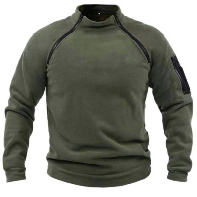 Чоловіча фліска ThermoFleece DuoWarm 1434-0568 — двосторонній щільний фліс-термо, чорний/хакі/графіт