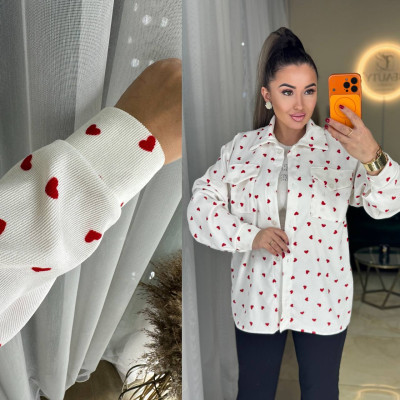 Жіноча сорочка мікровельвет Sky&Milk турецька, блакитно-біла — модель 771-1014