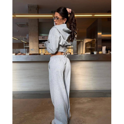 StreetLuxe 1202-1492 Oversize — прогулянковий костюм з двонитки люкс зі шнурівкою на спині та фіксаторами на штанах (чорний/шоколад/сірий меланж) StreetLuxe 1202-1492 Oversize — прогулянковий костюм з двонитки люкс зі шнурівкою на спині та фіксаторами на штанах (чорний/шоколад/сірий меланж)