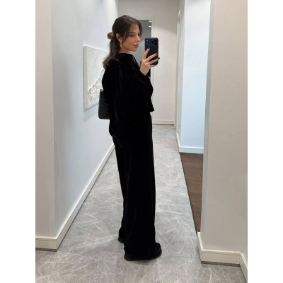 Велюровий спортивний костюм-трійка Sport Premium Velvet Noir&Cacao 6220-1906 — чорний, шоколад, бордо, темно-синій