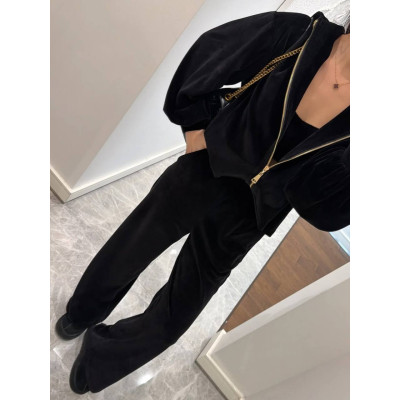 Велюровий спортивний костюм-трійка Sport Premium Velvet Noir&Cacao 6220-1906 — чорний, шоколад, бордо, темно-синій