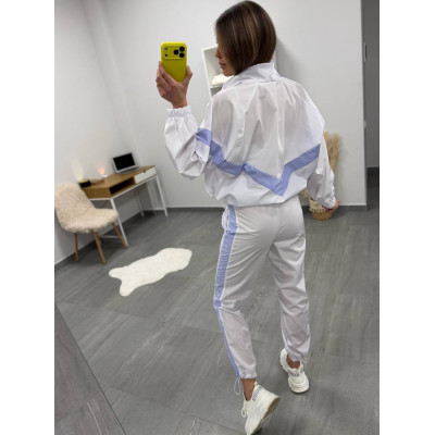 Двокольоровий oversize костюм із плащівки TrioContrast — червоний/чорний/беж, Мод.1460-6220