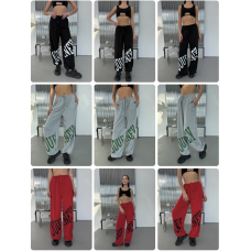 JOURNEY UrbanFit 6220-721 спортивні штани з накаткою, двохнитка, низ на затяжках (сірий/чорний/червоний)