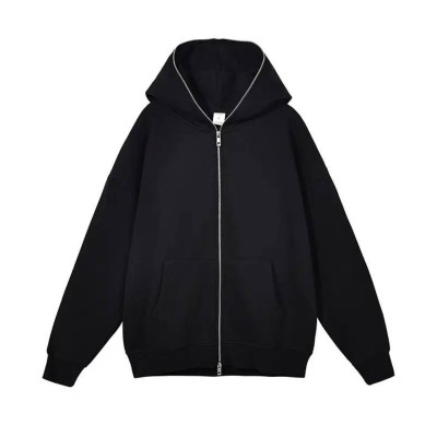 Худі-зипка двохнитка люкс Grafit&Onyx сірий/чорний — модель 6220-1482