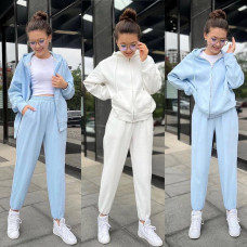 Жіночий костюм із двохнитки люкс «ColorFit» 6220-1016 (чорний, білий, білий меланж, блакитний, беж, шоколад)