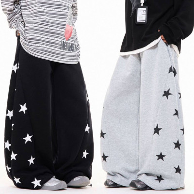 Штани Oversize Jogger на затяжках «Urban Cocoa» (двохнитка) — чорний/сірий/жовтий/шоколад, модель 6220-1880