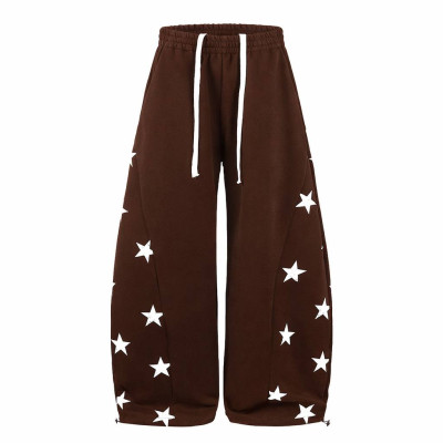 Штани Oversize Jogger на затяжках «Urban Cocoa» (двохнитка) — чорний/сірий/жовтий/шоколад, модель 6220-1880