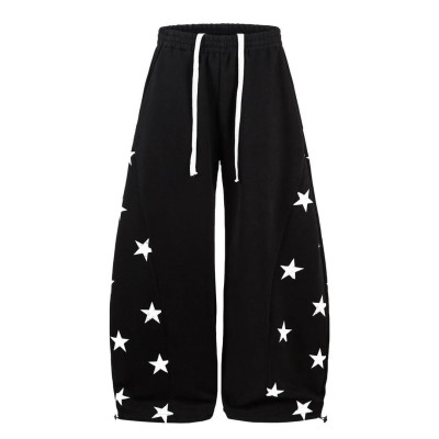 Штани Oversize Jogger на затяжках «Urban Cocoa» (двохнитка) — чорний/сірий/жовтий/шоколад, модель 6220-1880