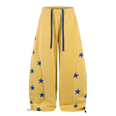 Штани Oversize Jogger на затяжках «Urban Cocoa» (двохнитка) — чорний/сірий/жовтий/шоколад, модель 6220-1880