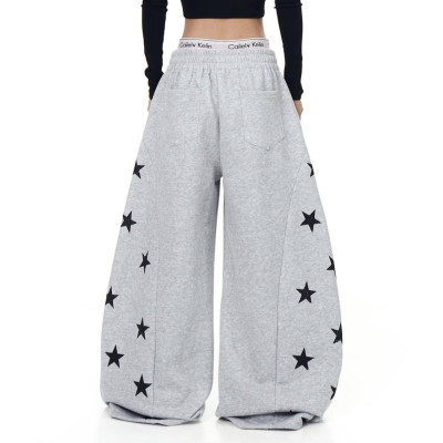 Штани Oversize Jogger на затяжках «Urban Cocoa» (двохнитка) — чорний/сірий/жовтий/шоколад, модель 6220-1880