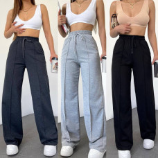 Базові спортивні штани з декоративними перестрочками UrbanStitch 6220-1284, двохнитка люкс, кольори: сірий/чорний/графіт/шоколад, висока посадка