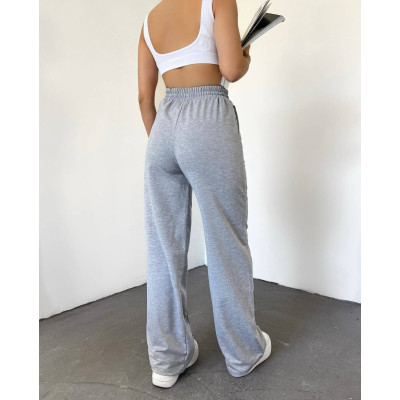 UrbanStitch 6220-1284 — базові спортивні штани з високою посадкою та декоративними перестрочками, двохнитка люкс (сірий/чорний/графіт/шоколад)