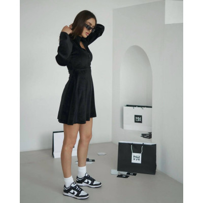 Велюрова сукня Sport Premium VelourGlow (мод.1277) — Барбі/Блакитна/Чорна, стильна та комфортна (6260-1277)