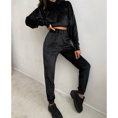 VelourSport SpringMood 6260-835 — преміум велюровий весняний костюм (чорний, капучино, бордо, сірий, темно-синій, фісташка, фрез)